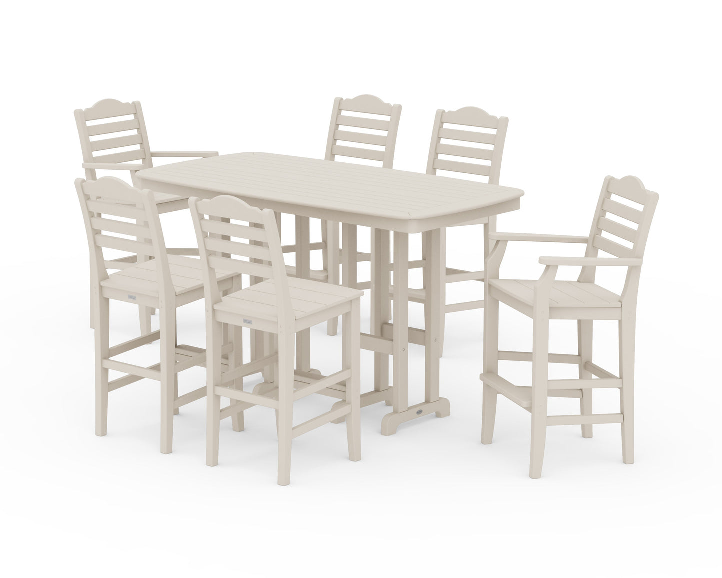 POLYWOOD Savannah 7-Piece Bar Set — Sand