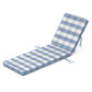 POLYWOOD Acadia Chaise Cushion — Buffalo Plaid Sky Blue