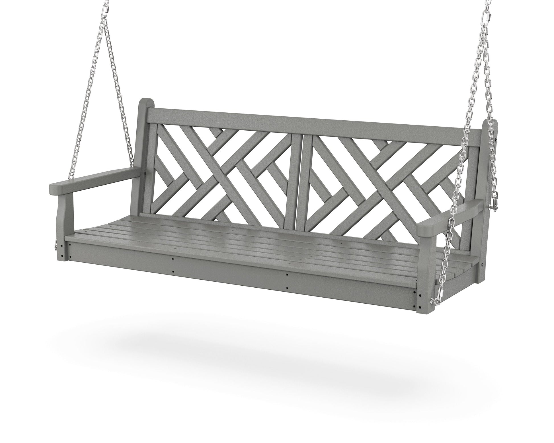 POLYWOOD Chippendale 60" Swing — Slate Grey