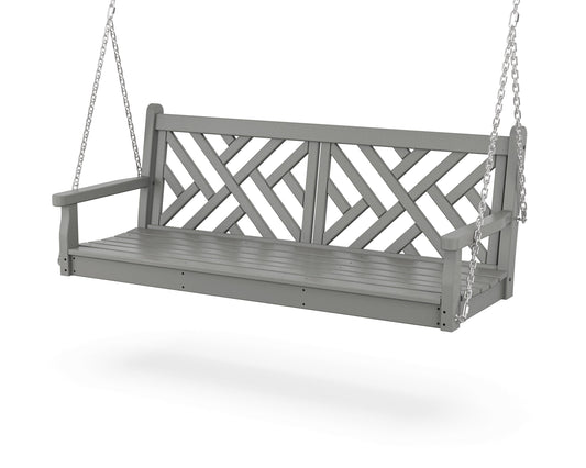 POLYWOOD Chippendale 60" Swing — Slate Grey