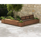 POLYWOOD 72" Vineyard L- Shaped Planter Storage Bench Corner Set