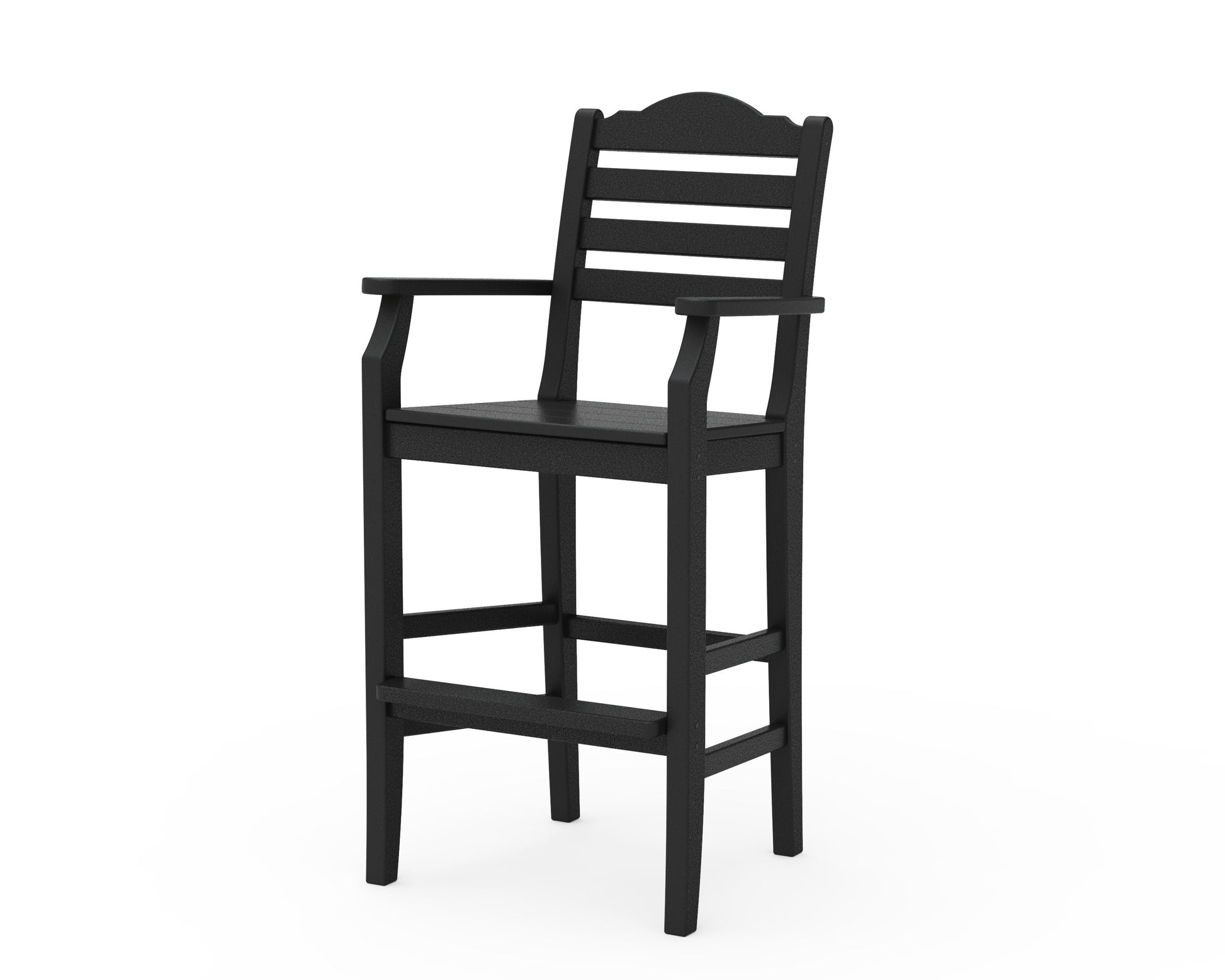 POLYWOOD Savannah Bar Arm Chair — Black