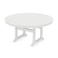 POLYWOOD Nautical Trestle 60" Round Dining Table — White