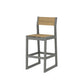 POLYWOOD EDGE Sling Bar Side Chair — Slate Grey / Burlap Sling