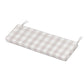 POLYWOOD Chinoiserie Bench Seat Cushion — Buffalo Plaid Dune Burlap