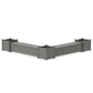 POLYWOOD 72" Nautical L- Shaped Planter Storage Bench Corner Set- Large — Slate Grey