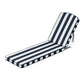 POLYWOOD Chinoiserie Chaise Cushion — Cabana Stripe Marine Indigo