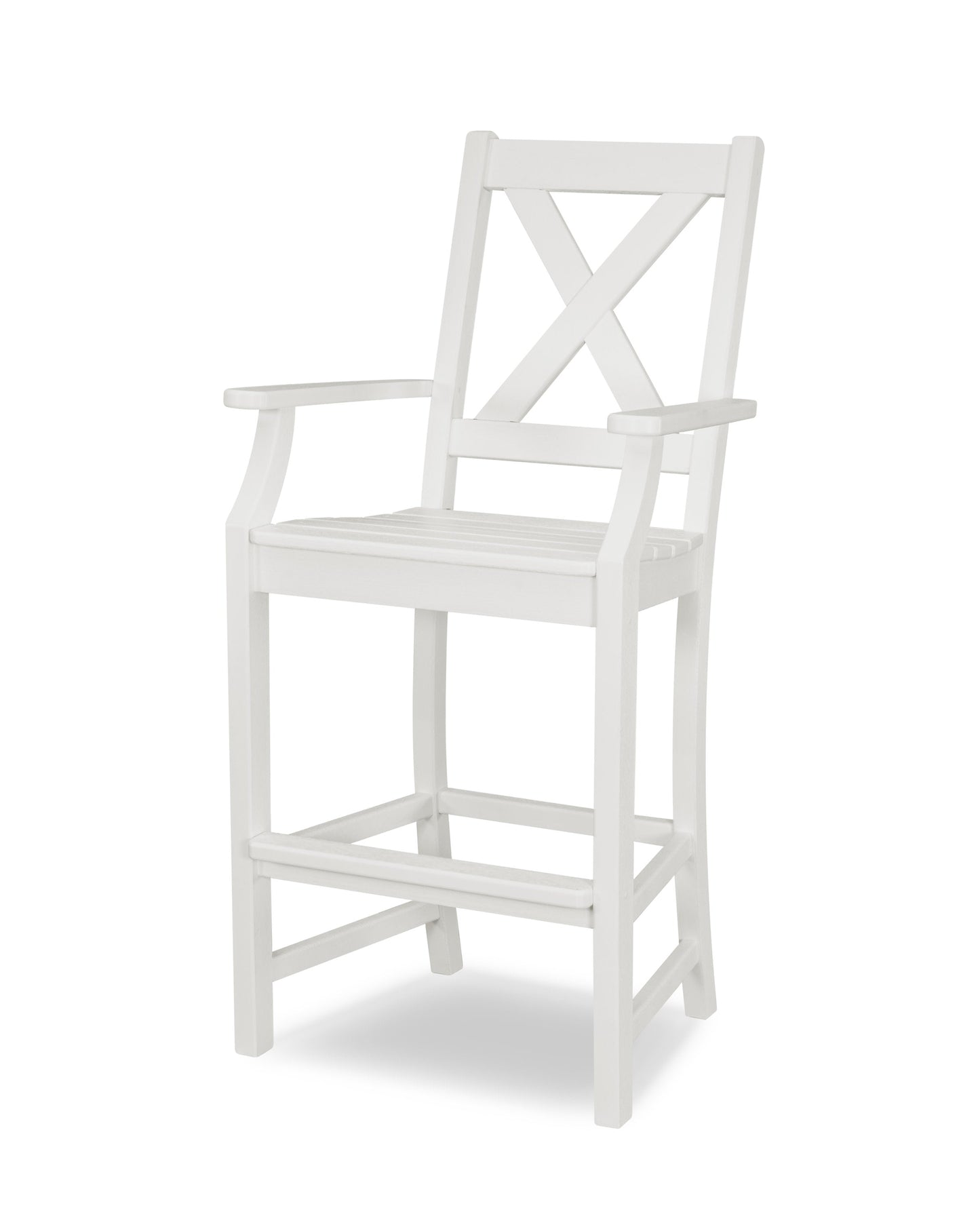 POLYWOOD Braxton Bar Arm Chair — White
