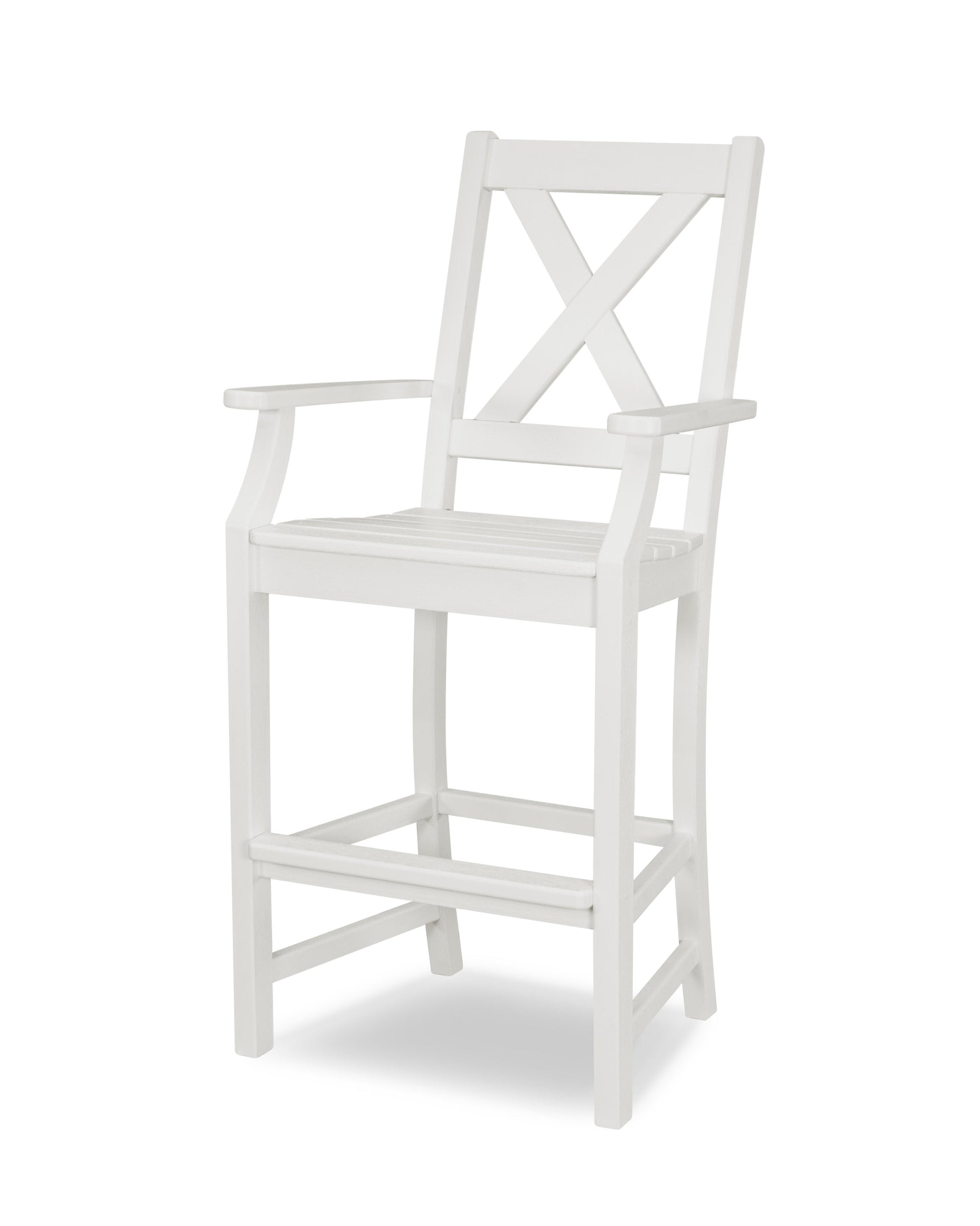 POLYWOOD Braxton Bar Arm Chair — White