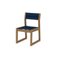 POLYWOOD EDGE Sling Dining Side Chair — Natural / Navy Blue Sling