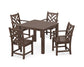 POLYWOOD Chippendale 5-Piece Parsons Dining Set — Mahogany