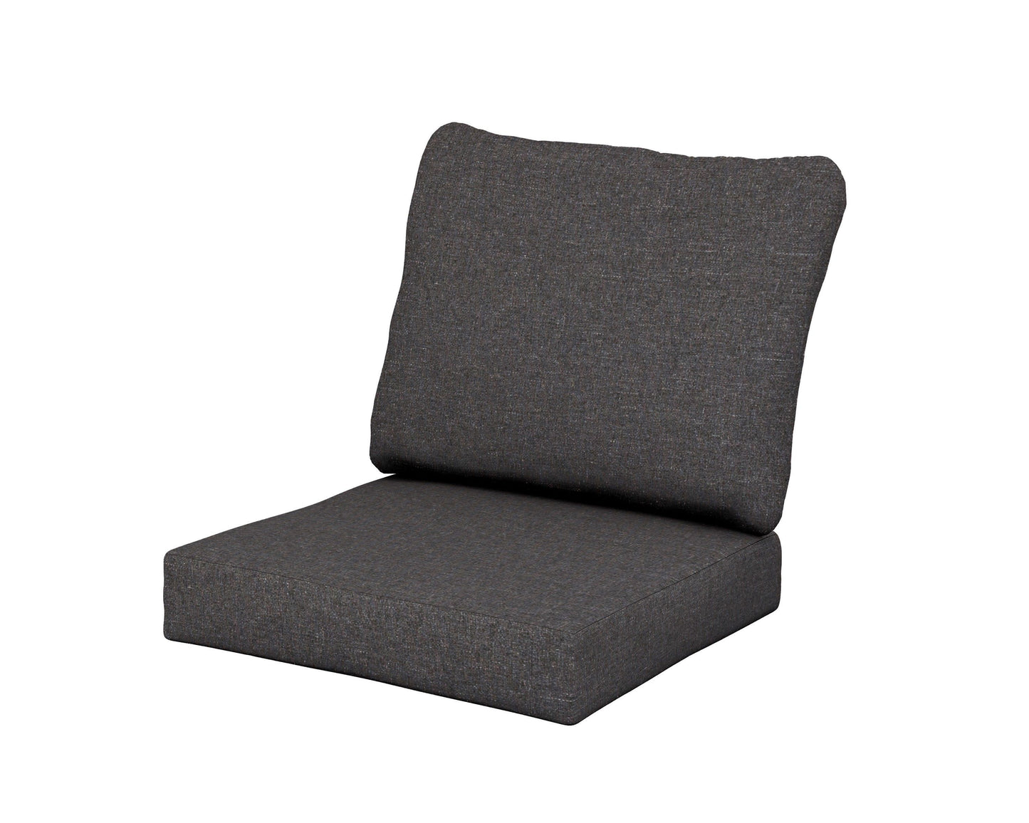 POLYWOOD Baffle Seat/Back Cushion — Ash Charcoal