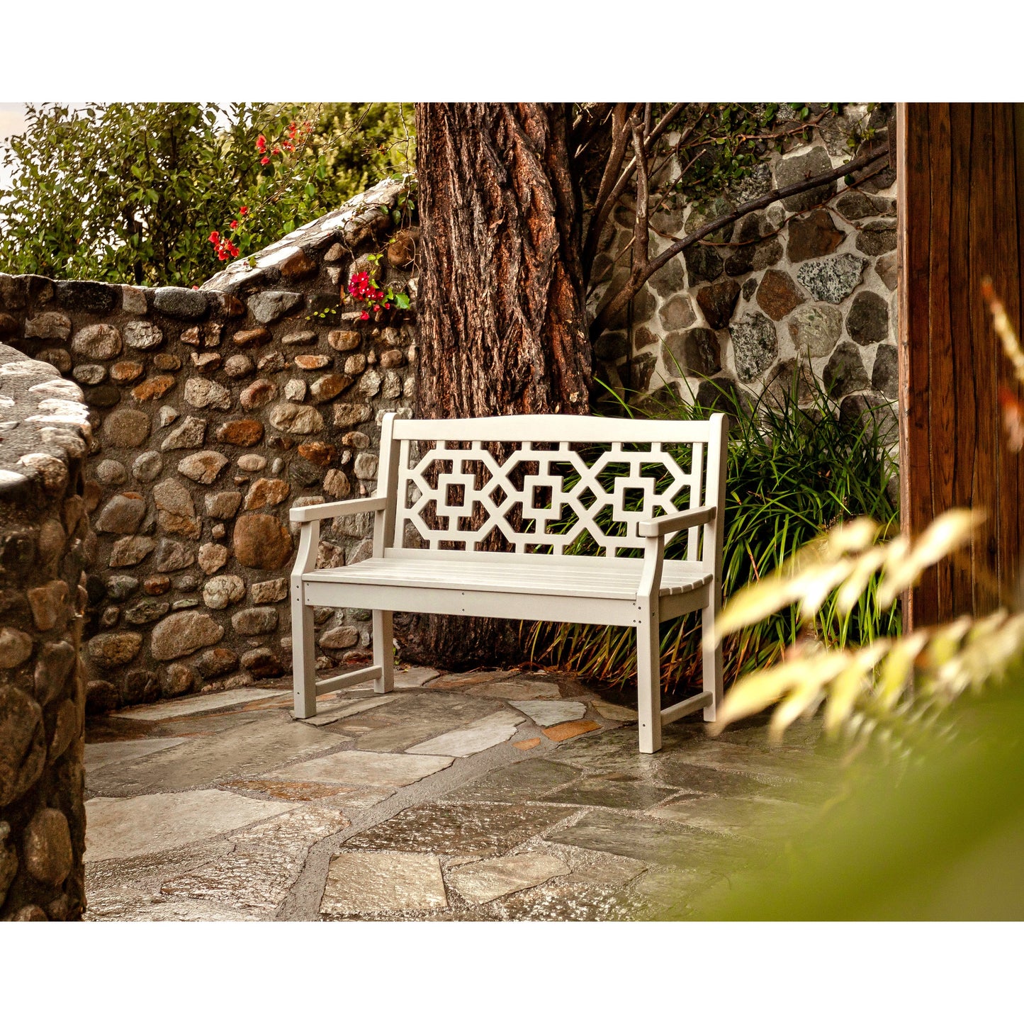 POLYWOOD Chinoiserie 48" Garden Bench