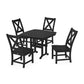 POLYWOOD Braxton Side Chair 5-Piece Dining Set — Black