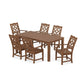 POLYWOOD Chinoiserie Arm Chair 7-Piece Parsons Dining Set — Teak