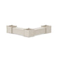 POLYWOOD 48" Nautical L- Shaped Planter Storage Bench Corner Set- Large — Sand
