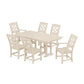 POLYWOOD Chinoiserie 7-Piece Farmhouse Dining Set — Sand