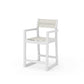 POLYWOOD EDGE Sling Counter Arm Chair — White / Parchment Sling