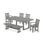 POLYWOOD Traditional Garden 6-Piece Dining Set — Slate Grey