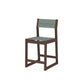POLYWOOD EDGE Sling Counter Side Chair — Mahogany / Dupioni Sea Mist Sling