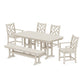 POLYWOOD Chippendale 6-Piece Dining Set with Bench — Sand