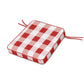 POLYWOOD Chinoiserie Rocker Seat Cushion — Buffalo Plaid Crimson