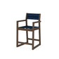 POLYWOOD EDGE Sling Counter Arm Chair — Kona / Navy Blue Sling