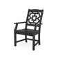 POLYWOOD Chinoiserie Dining Arm Chair — Black
