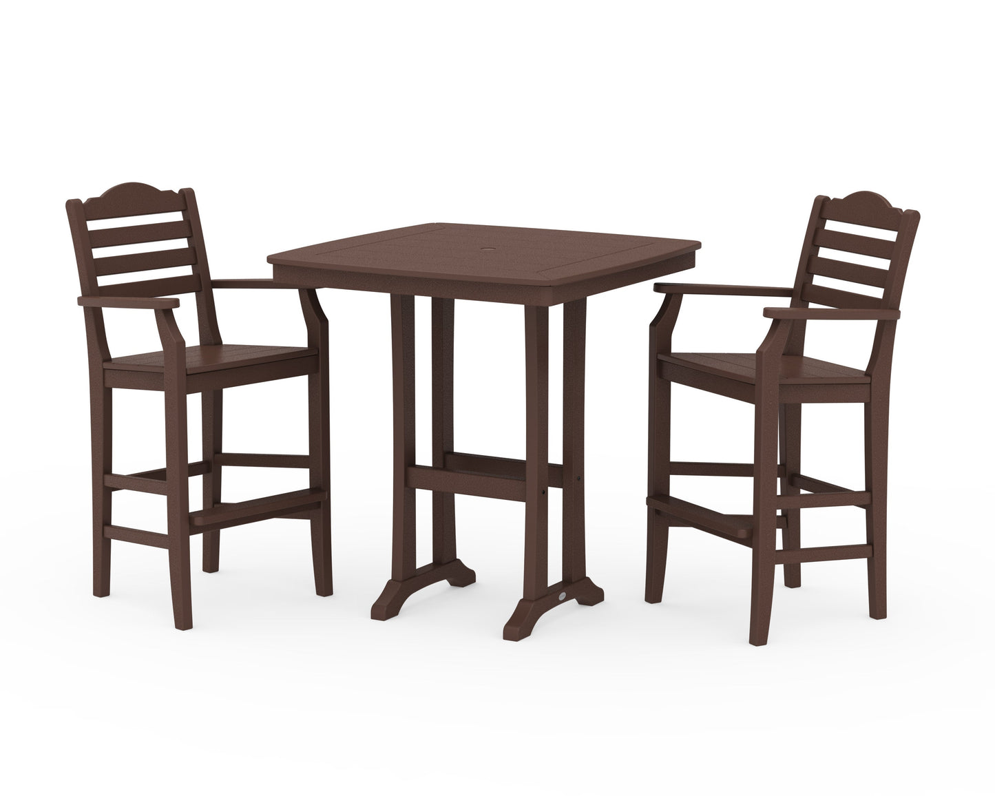 POLYWOOD Savannah 3-Piece Bar Set — Mahogany