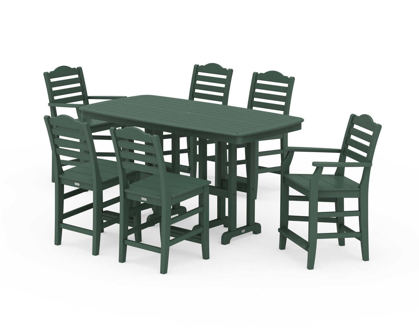 POLYWOOD Savannah 7-Piece Counter Set — Green