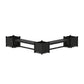POLYWOOD 60" Nautical L- Shaped Planter Bench Corner Set - Large — Black