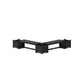 POLYWOOD 48" Vineyard L- Shaped Planter Bench Corner Set — Black