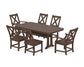 POLYWOOD Braxton 7-Piece Dining Set with Trestle Legs — Mahogany