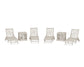 POLYWOOD Chippendale 6-Piece Chaise Set with Wheels and Umbrella Stand Accent Table — Sand