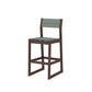 POLYWOOD EDGE Sling Bar Side Chair — Mahogany / Dupioni Sea Mist Sling