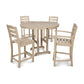 POLYWOOD La Casa Café 5-Piece Round Farmhouse Counter Dining Set/2 Counter Side Chairs + 2 Counter Arm Chairs + Round Counter Table FREE SHIPPING