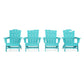 POLYWOOD Wave Collection 4-Piece Adirondack Chair Set FREE SHIPPING