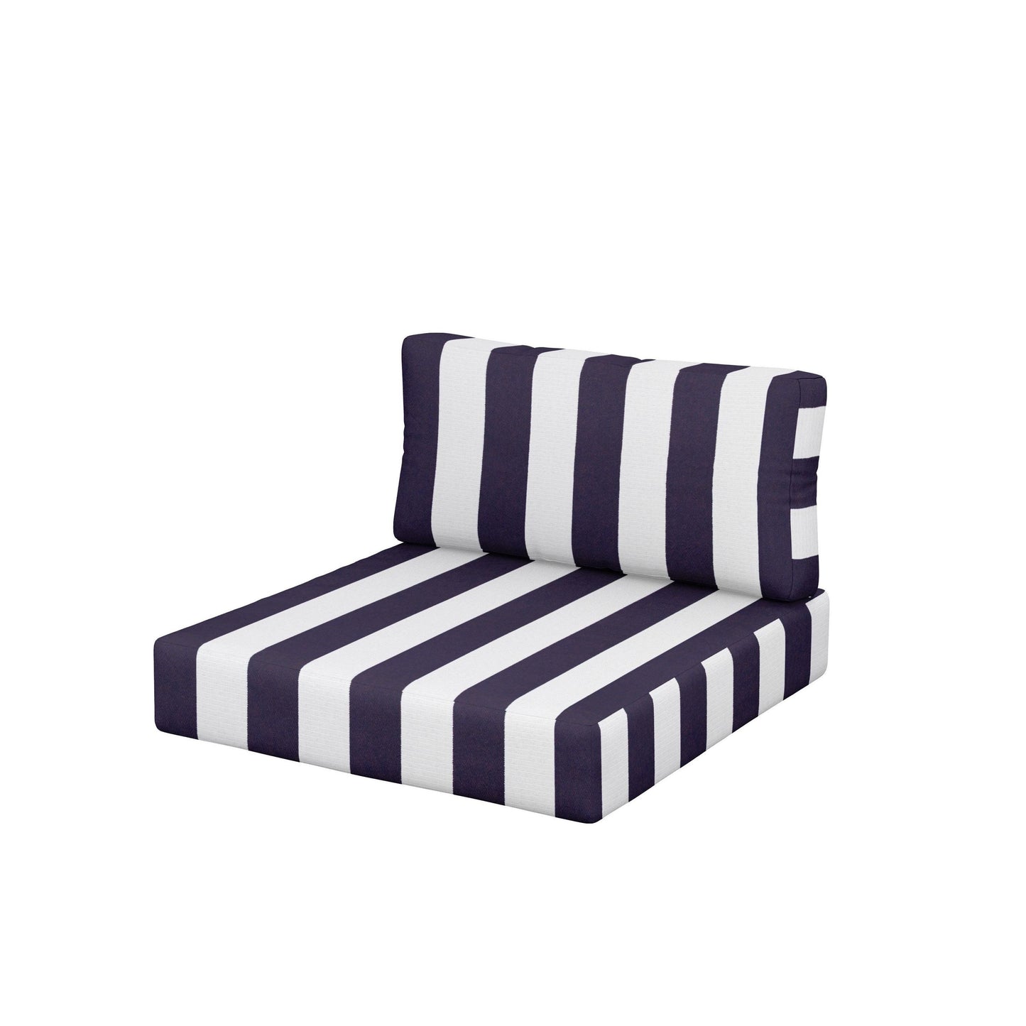 POLYWOOD Acadia Back/Seat Cushion Set — Cabana Stripe Navy