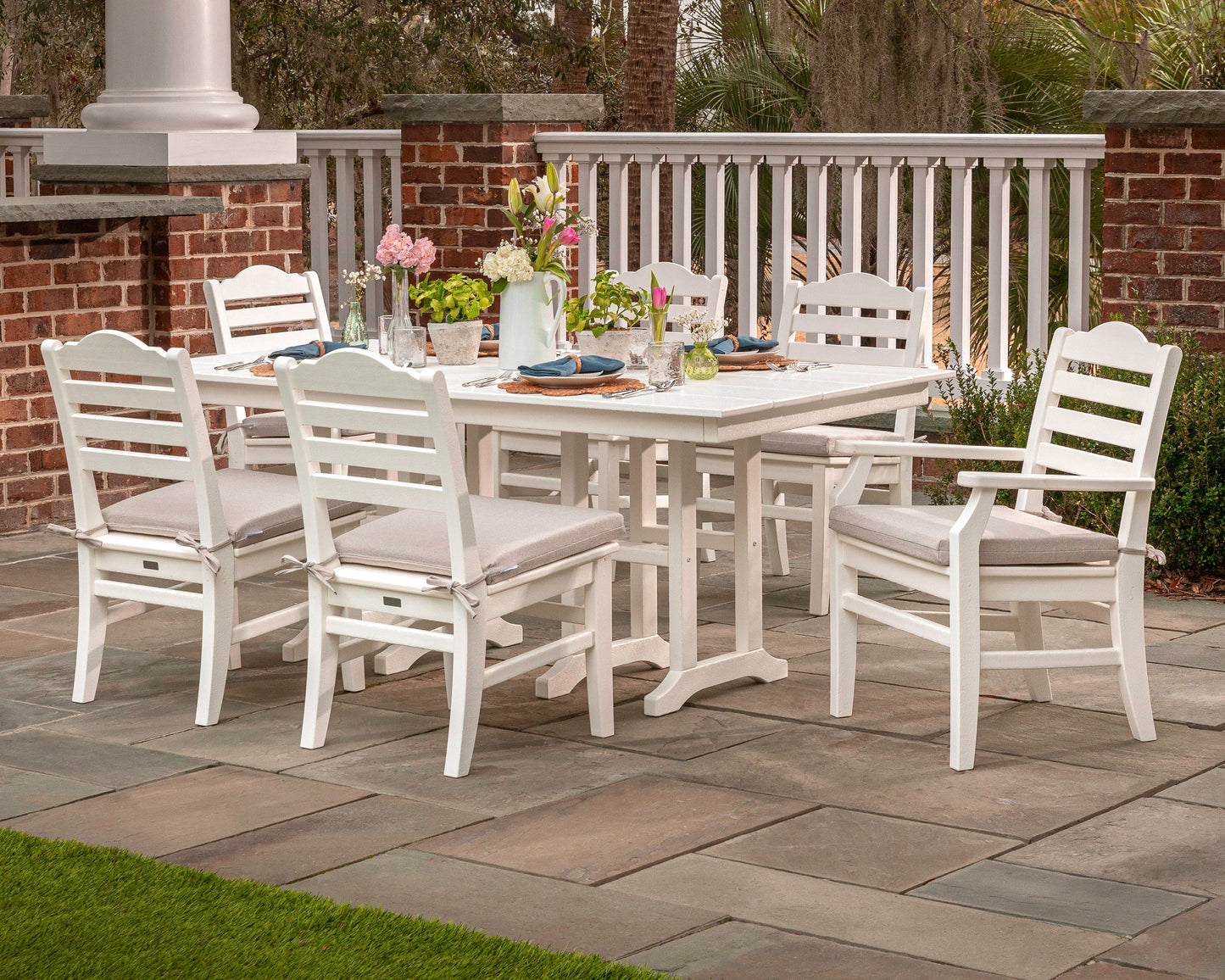 POLYWOOD Savannah 7-Piece Farmhouse Dining Set