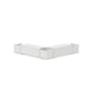 POLYWOOD 48" Nautical L- Shaped Planter Storage Bench Corner Set — White