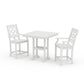 POLYWOOD Chinoiserie 3-Piece Farmhouse Counter Set with Trestle Legs — Vintage White