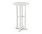 POLYWOOD 24" Round Farmhouse Bar Bistro Table — White