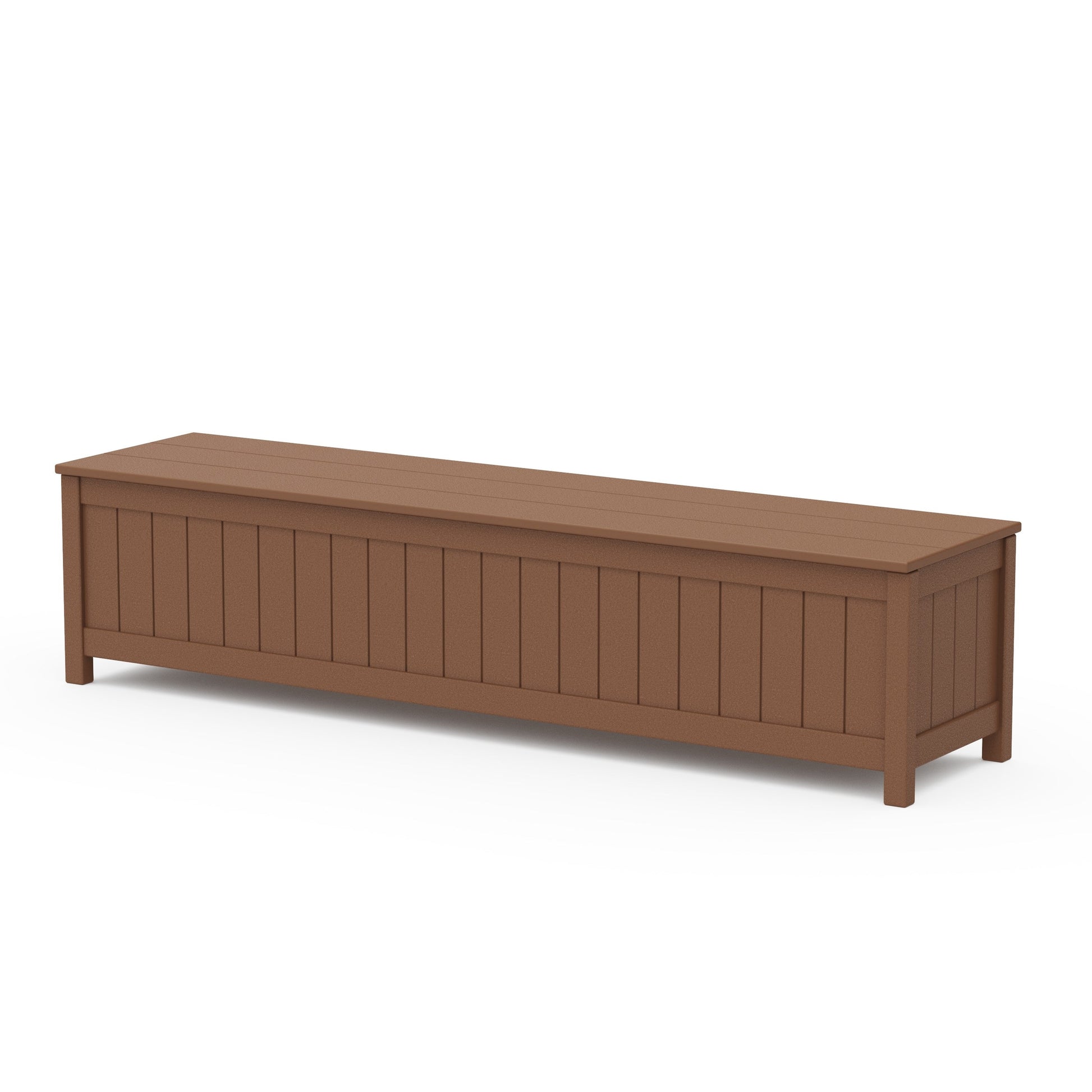 POLYWOOD Vineyard 72" Storage Bench — Teak