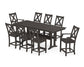 POLYWOOD Braxton 9-Piece Farmhouse Counter Set with Trestle Legs — Vintage Coffee