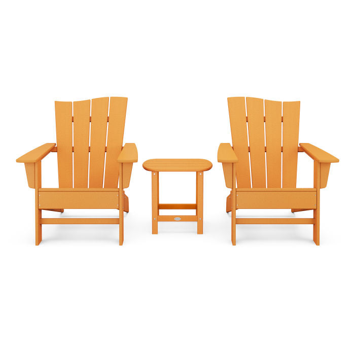 POLYWOOD Wave 3-Piece Adirondack Chair Set FREE SHIPPING