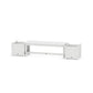 POLYWOOD 48" Vineyard Straight Planter Bench Set — White