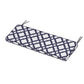 POLYWOOD Chinoiserie Bench Seat Cushion — Trellis Navy