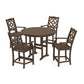 POLYWOOD Chinoiserie 5-Piece Round Farmhouse Counter Set — Kona