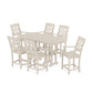POLYWOOD Chinoiserie Arm Chair 7-Piece Counter Set — Sand