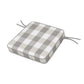 POLYWOOD Acadia Dining Arm Seat Cushion — Buffalo Plaid Grey Mist